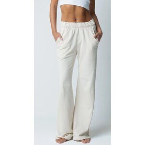 Talentless French Terry Lounge Pant Ivory Bone-sz XL